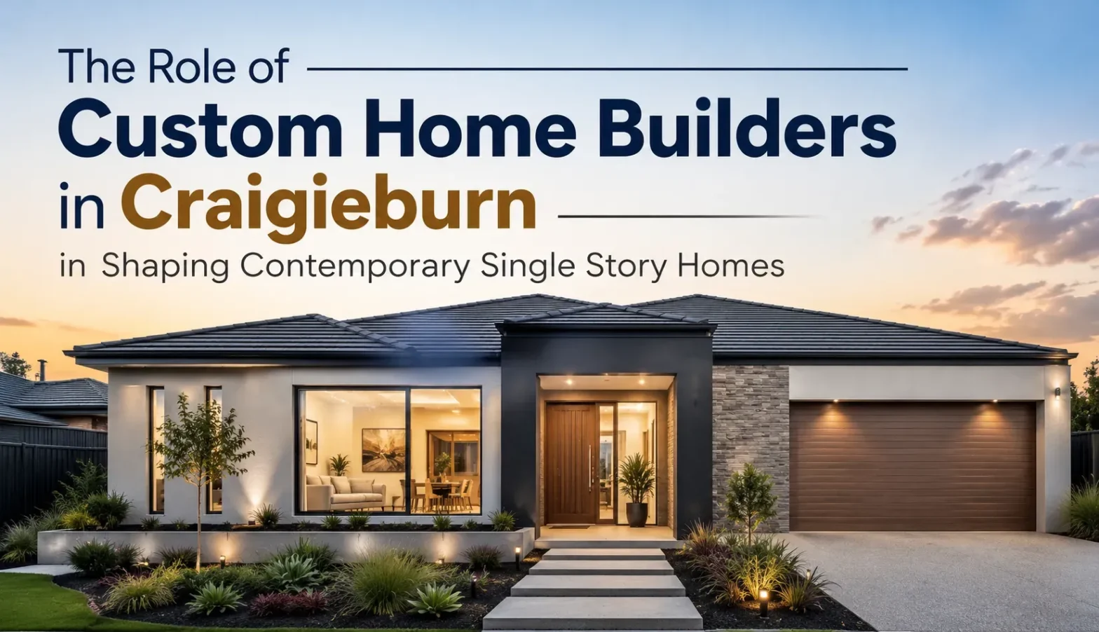 The Role of Custom Home Builders in Craigieburn in Shaping Contemporary Single Story Homes