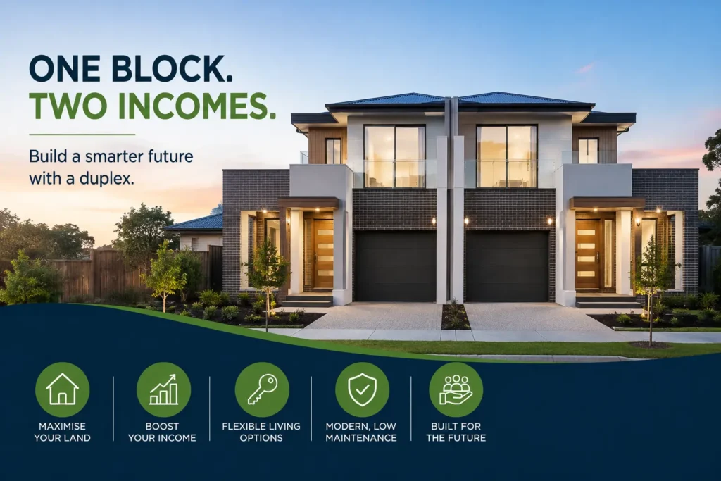 Duplex Builders Melbourne Investors Choose to Turn One Block Into Two Incomes